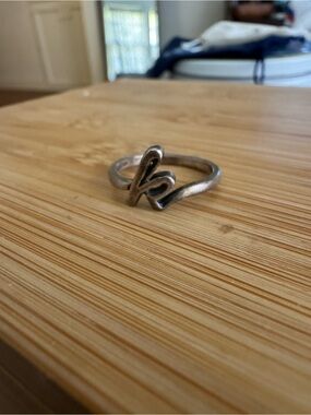 James Avery Sterling Silver Script K Ring - Size 9 - Women’s Jewelry